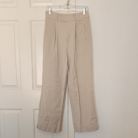 Everlane The Way High Wide Leg Drape Pleats Pants Size 4S - Picture 5 of 11